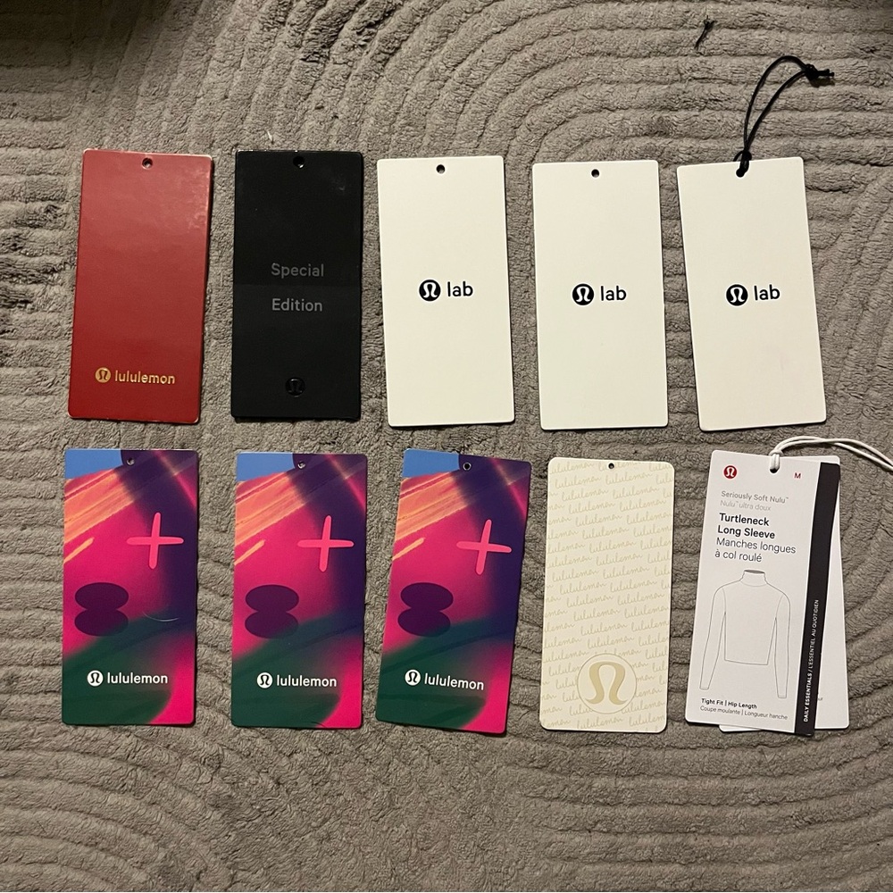 Lot of lululemon tags
